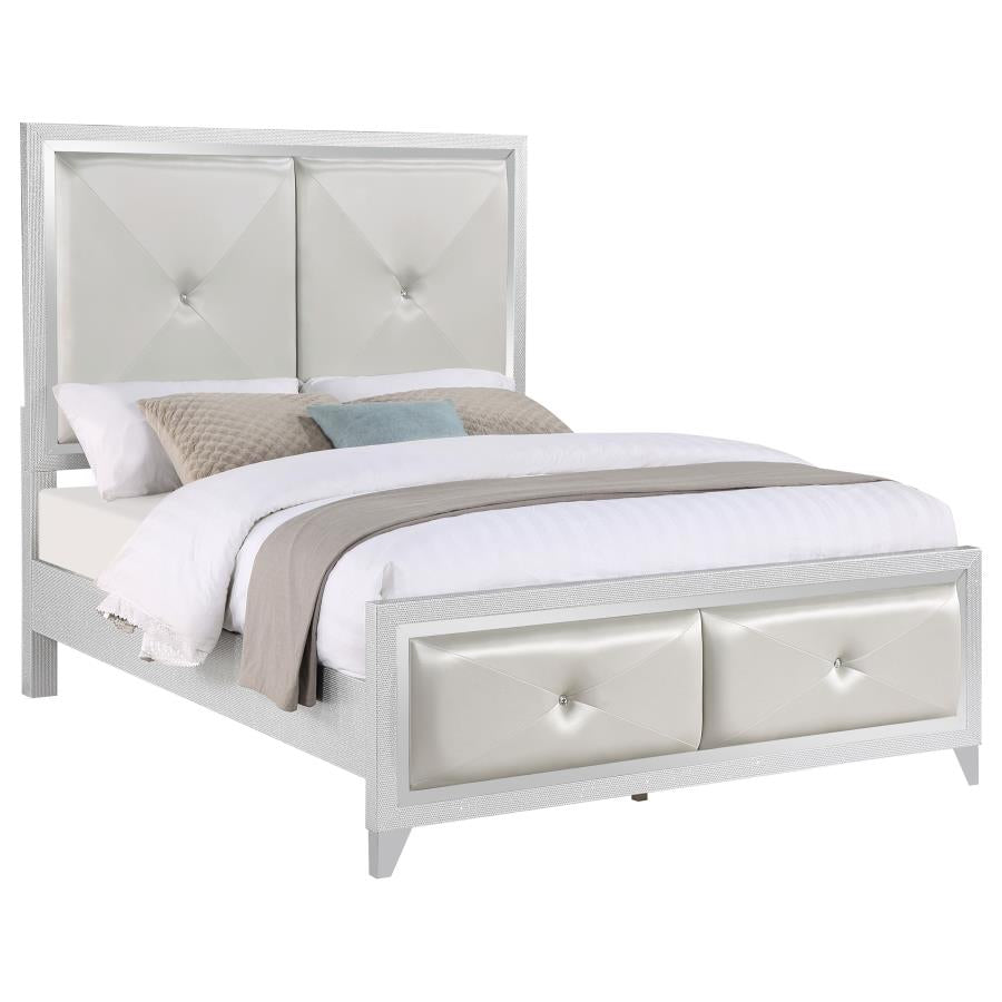 Larue Silver Queen Bed - MyWaynesHome #
