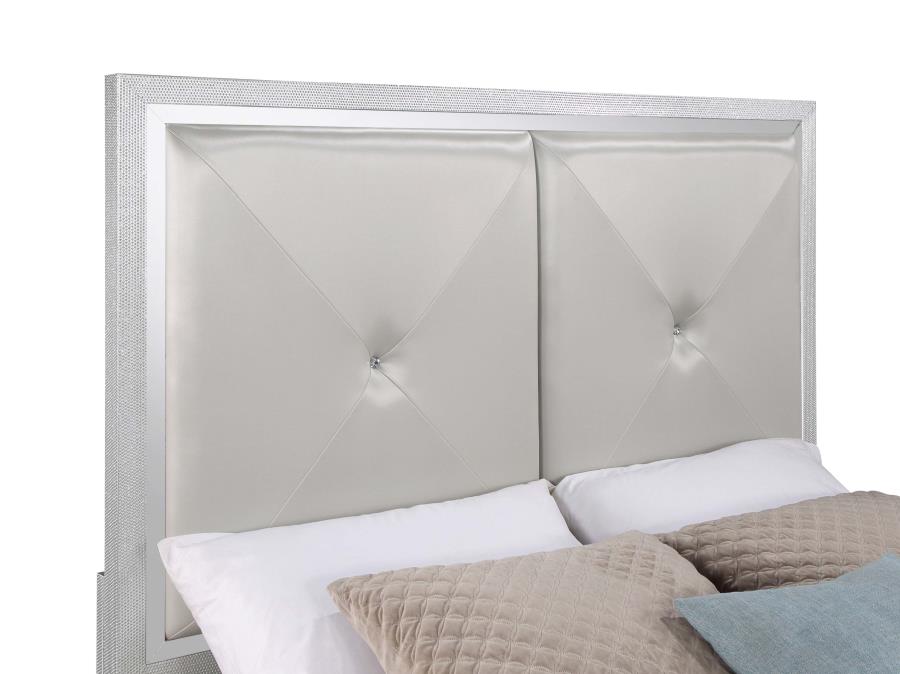 Larue Silver Queen Bed - MyWaynesHome #