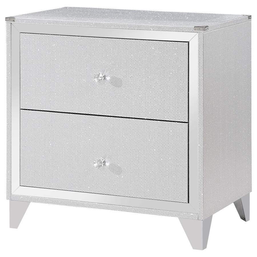 Larue Silver Nightstand - MyWaynesHome #