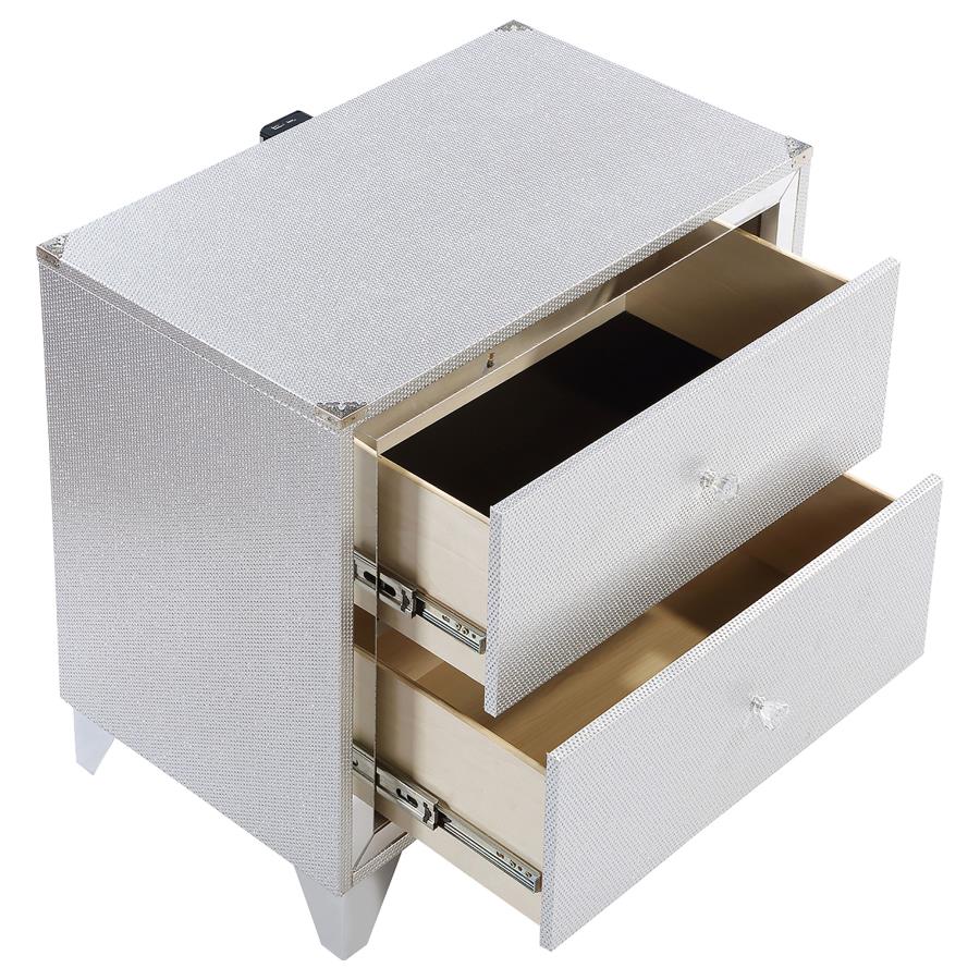 Larue Silver Nightstand - MyWaynesHome #