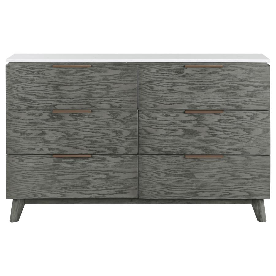 Nathan Grey Eastern King Bed 4 Pc Set - MyWaynesHome #