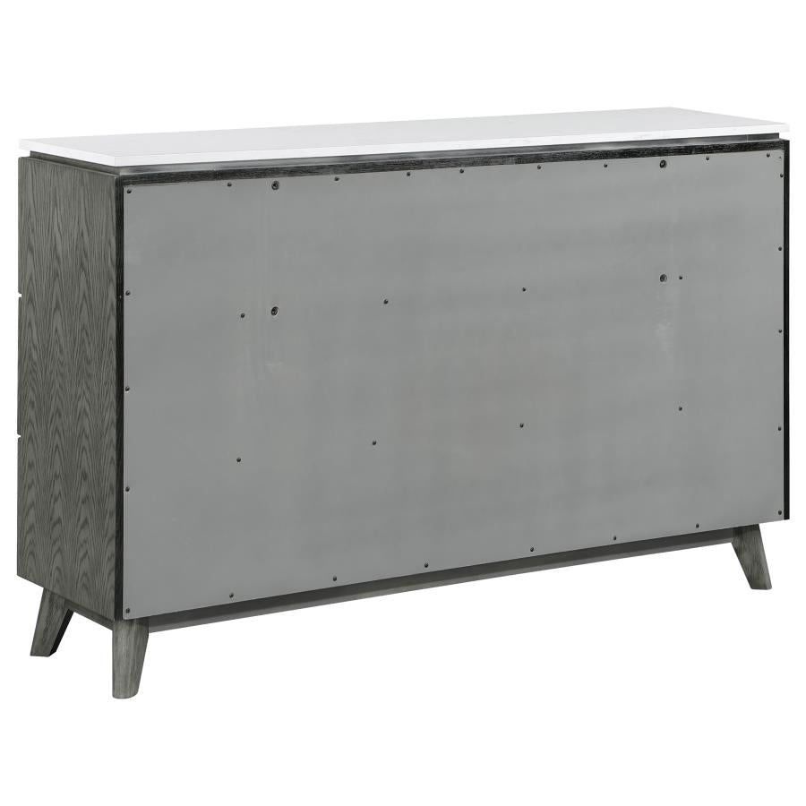 Nathan Grey Eastern King Bed 4 Pc Set - MyWaynesHome #
