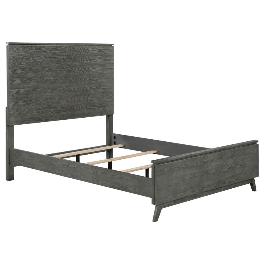 Nathan Grey California King Bed 4 Pc Set - MyWaynesHome #