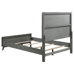 Nathan Grey California King Bed 4 Pc Set - MyWaynesHome #