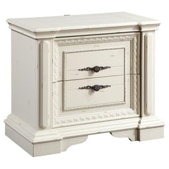 Evelyn White Eastern King Bed 4 Pc Set - MyWaynesHome #