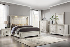 Evelyn White Eastern King Bed 5 Pc Set - MyWaynesHome #