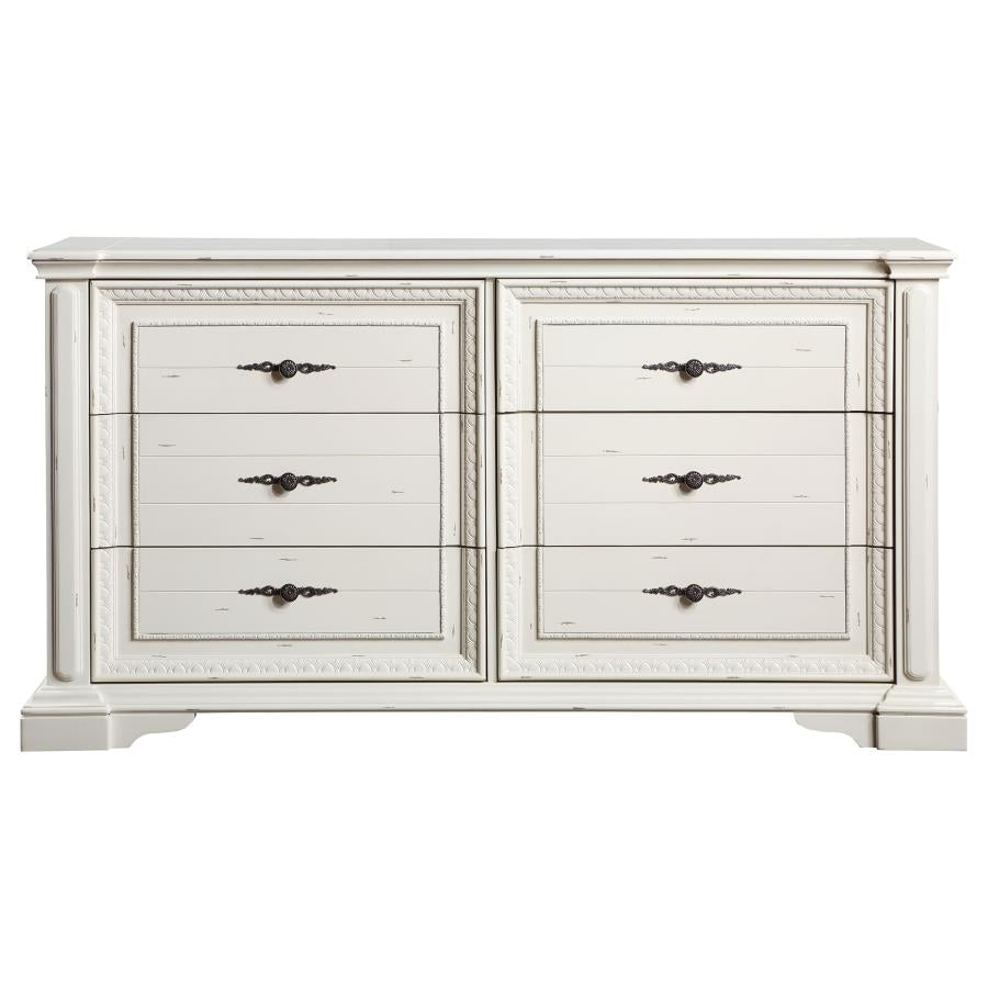 Evelyn White Eastern King Bed 5 Pc Set - MyWaynesHome #