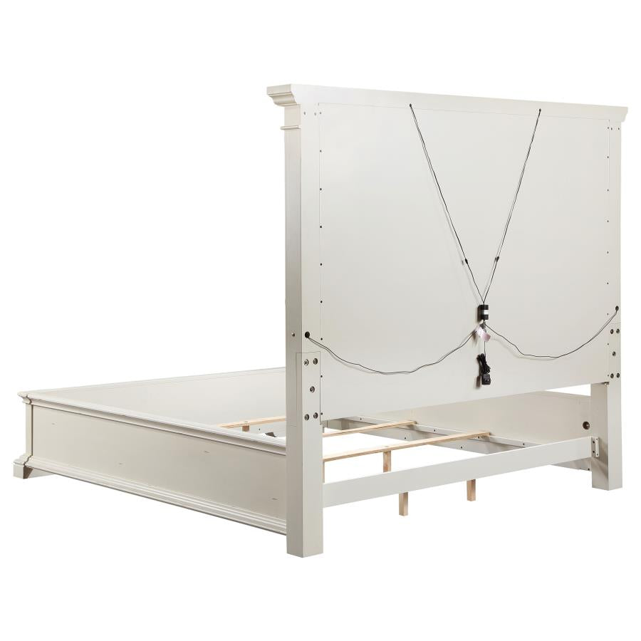 Evelyn White Eastern King Bed - MyWaynesHome #