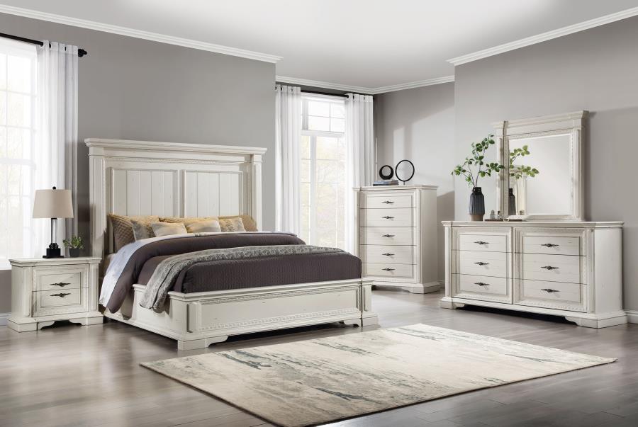 Evelyn White Eastern King Bed - MyWaynesHome #