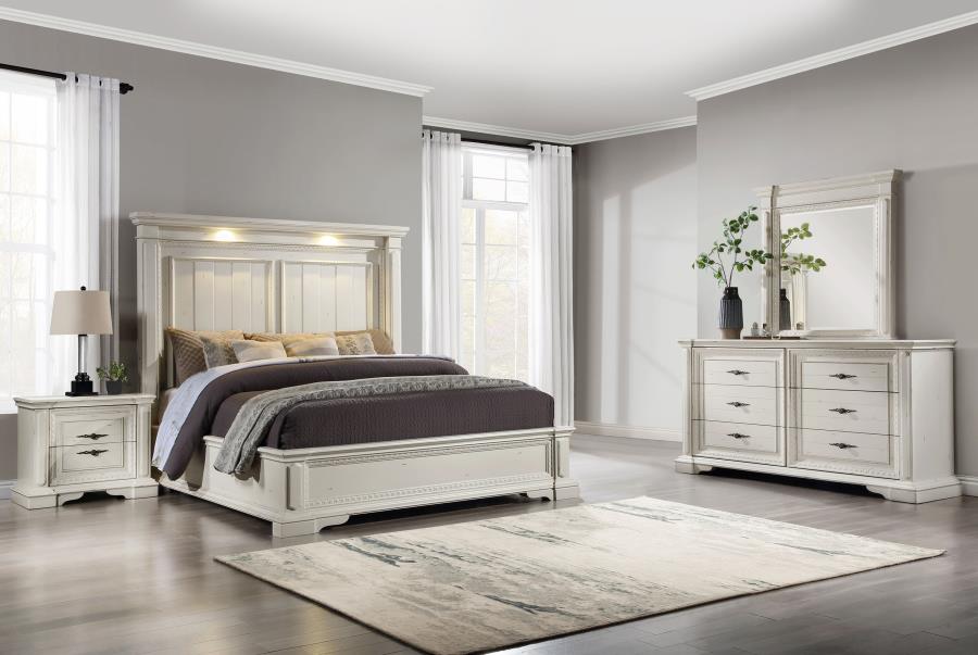 Evelyn White Queen Bed 4 Pc Set - MyWaynesHome #