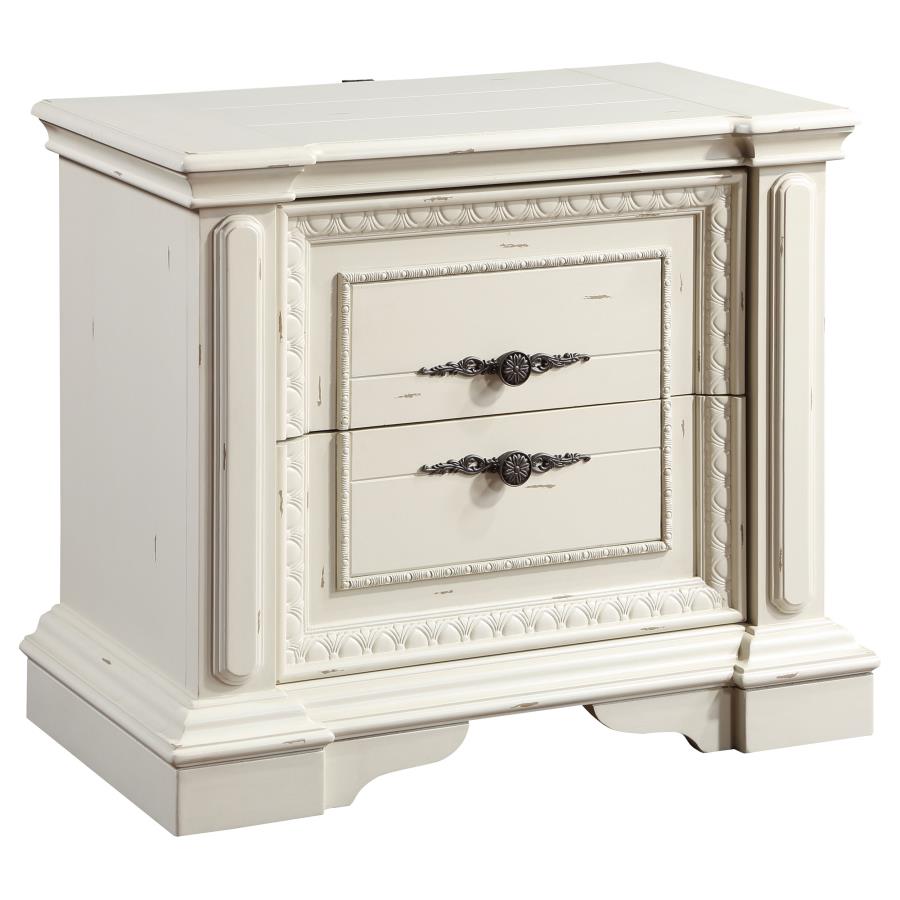 Evelyn White Queen Bed 5 Pc Set - MyWaynesHome #