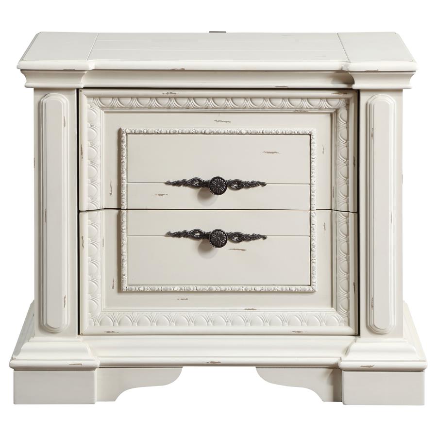 Evelyn White Queen Bed 5 Pc Set - MyWaynesHome #