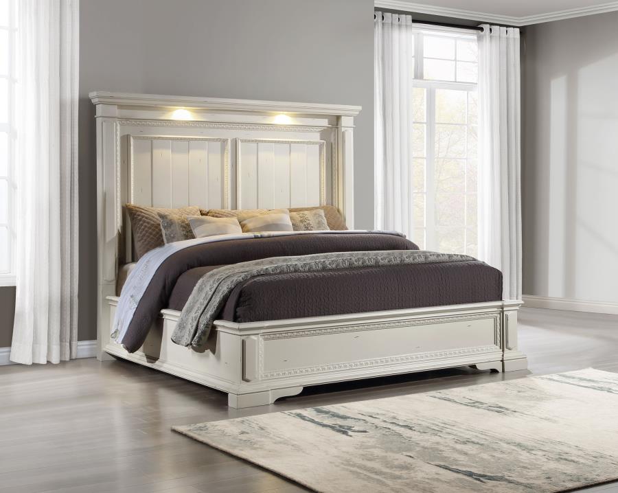 Evelyn White Queen Bed - MyWaynesHome #