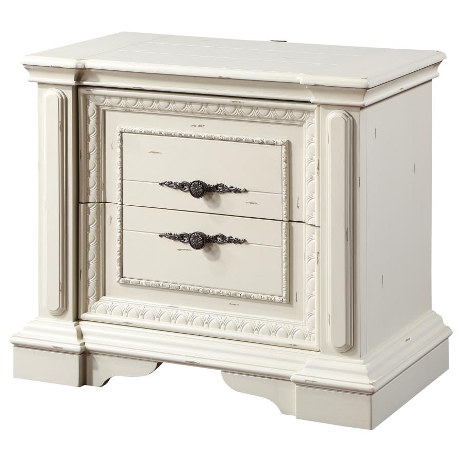 Evelyn White Nightstand - MyWaynesHome #