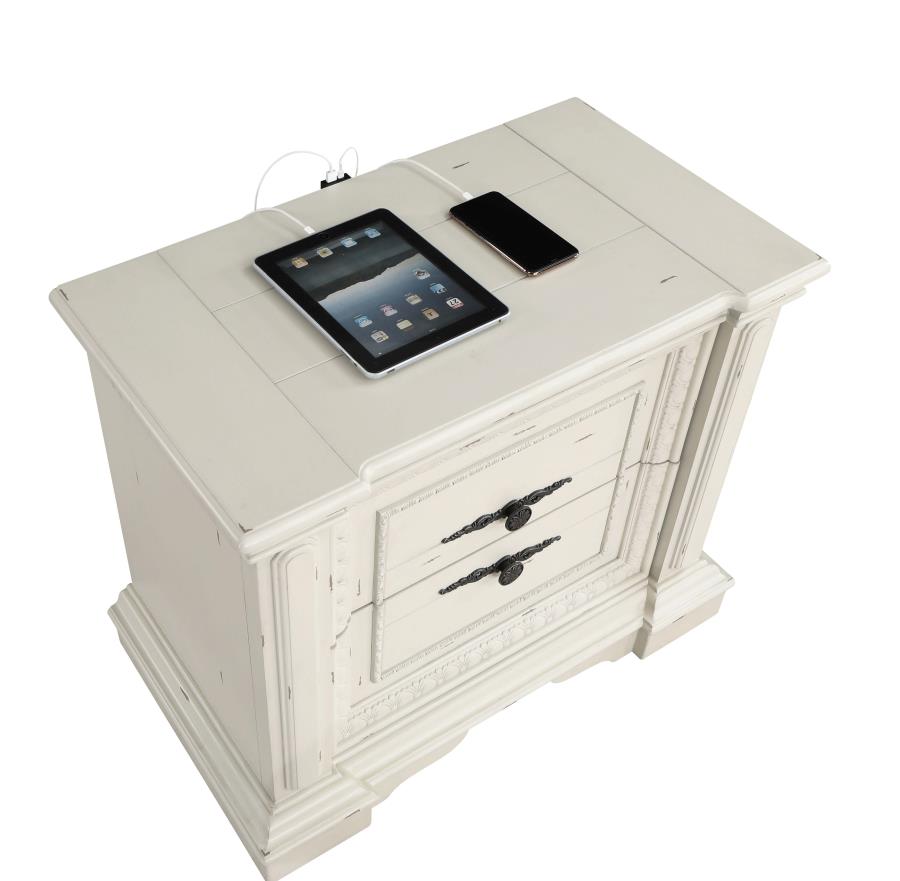 Evelyn White Nightstand - MyWaynesHome #