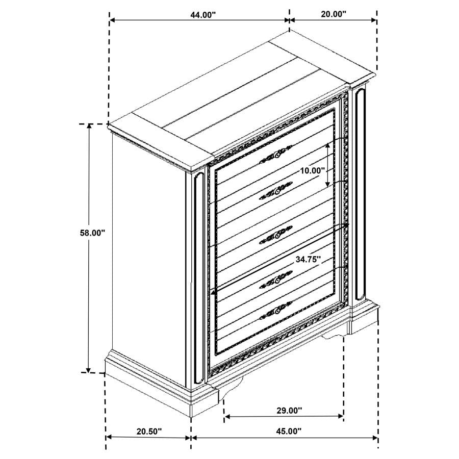 Evelyn White Chest - MyWaynesHome #