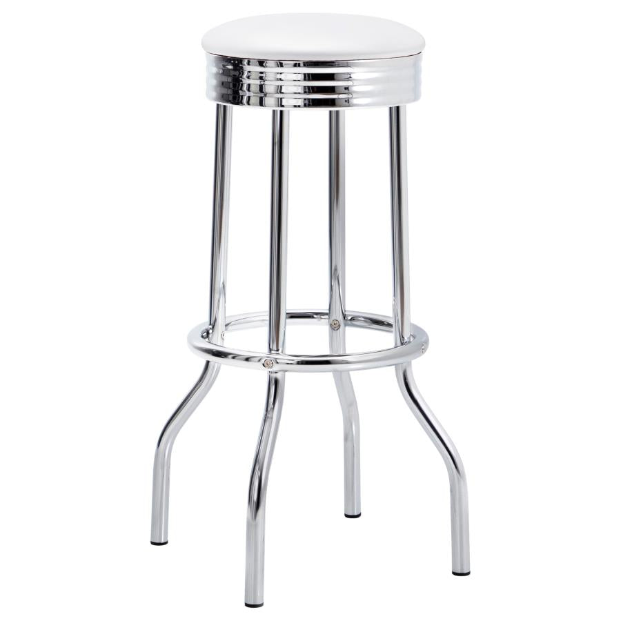 Theodore White Swivel Bar Stool - MyWaynesHome #