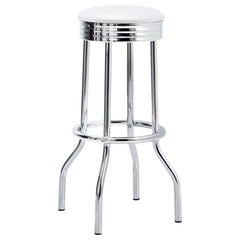 Theodore White Swivel Bar Stool - MyWaynesHome #