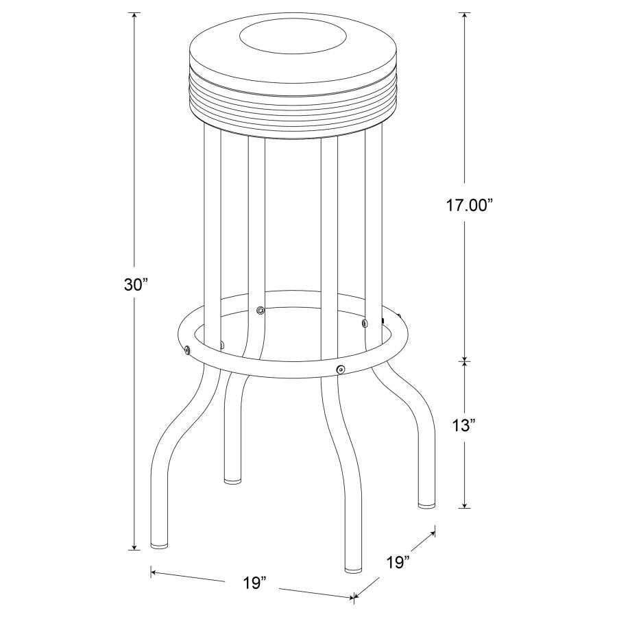 Theodore White Swivel Bar Stool - MyWaynesHome #