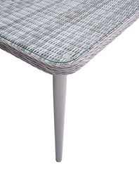 Jenneva - 7 Piece Patio Dining Set - Night Green Fabric & Gray