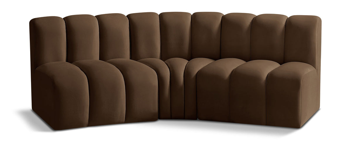 Arc - Velvet 3 Piece Modular Corner Sofa