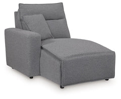 Modmax II - 8-Piece Power Reclining Sectional With LAF Press Back Power Chaise And Console - Salt And Pepper