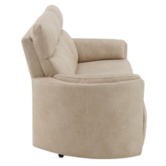 Elison - Motion Sofa - Dark Beige Polish Microfiber
