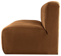 Arc - Velvet 2 Pieces Modular Sofa - Saddle