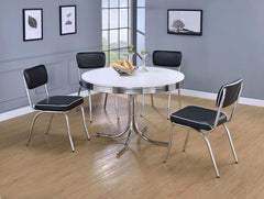 Retro Black 5 Pc Dining Set - MyWaynesHome #