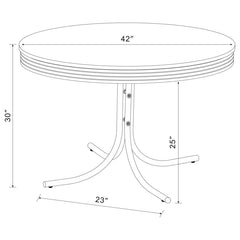 Retro White Dining Table - MyWaynesHome #