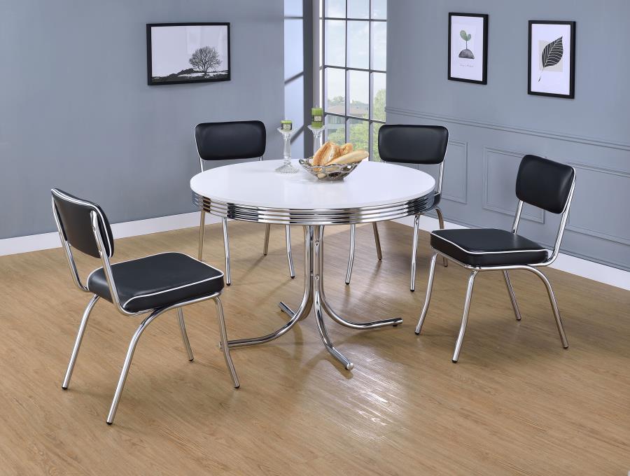 Retro White Dining Table - MyWaynesHome #