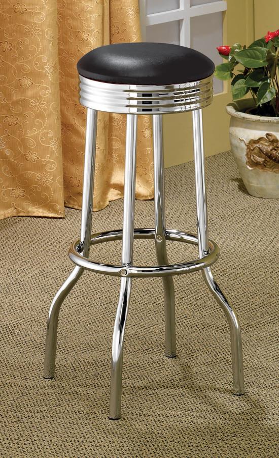 Theodore Black Swivel Bar Stool - MyWaynesHome #