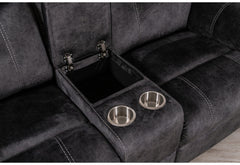U7303 - 3 Piece Living Room Set (Recliner Sofa / Console Power Recliner Loveseat / Glider Recliner) - Granite