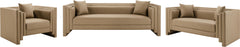 Everett - Vegan Leather Upholstered Chair - Tan