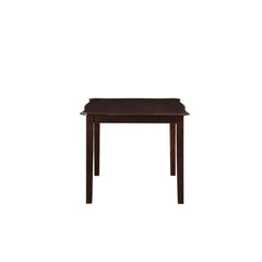 Ingeborg - 5 Piece Dining Set - Black Synthetic Leather & Espresso