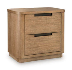 Pamaria - Two Drawer Night Stand - Light Brown