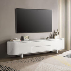 Keely - TV Stand - White High Gloss