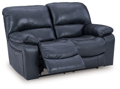 Leesworth - 3 Pc. - Power Reclining Sofa, Power Reclining Loveseat, Power Rocker Recliner - Ocean