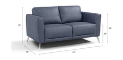 Astonic - Loveseat - Blue Leather