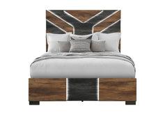 Optimus - 5 Piece Queen Bedroom Set - Black / Brown