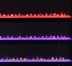 Deiter - 79" TV Stand Fireplace Media Console - Black