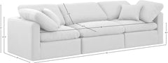 Indulge - Linen 3 Piece Modular Sofa - White