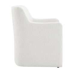 Cafell - Arm Chair With Swivel Casters - Cream