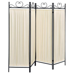 Dove Beige 4 Panel Room Divider - MyWaynesHome #