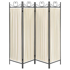 Dove Beige 4 Panel Room Divider - MyWaynesHome #