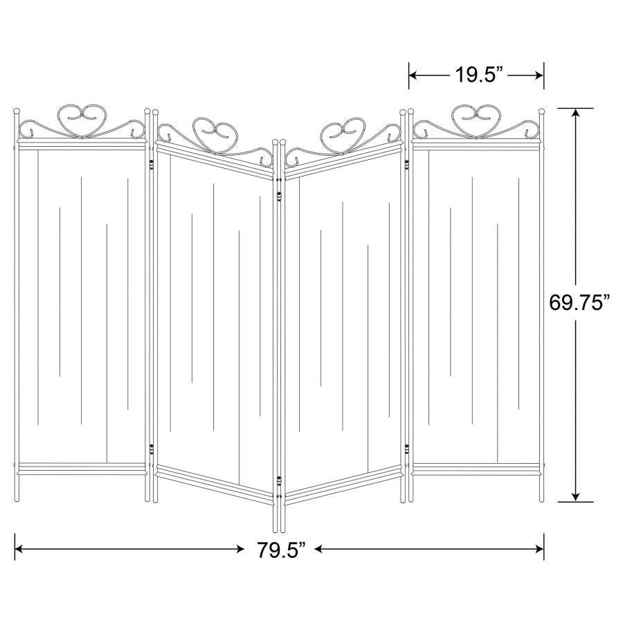 Dove Beige 4 Panel Room Divider - MyWaynesHome #