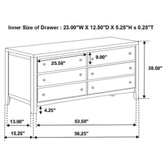 Carlton - 6-Drawer Dresser