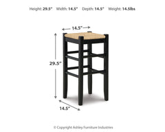 Mirimyn - Tall Stool (Set of 2) - Black