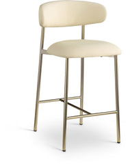 Lupita - Counter Stool With Brushed Gold Frame (Set of 2)