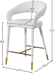 Destiny - Fabric Stool - Cream